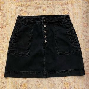 Free People Button Down Denim Skirt